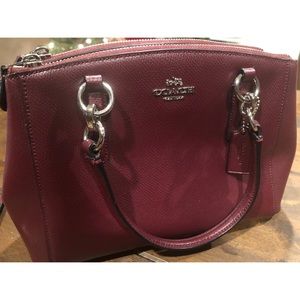 Wine colored COACH bag